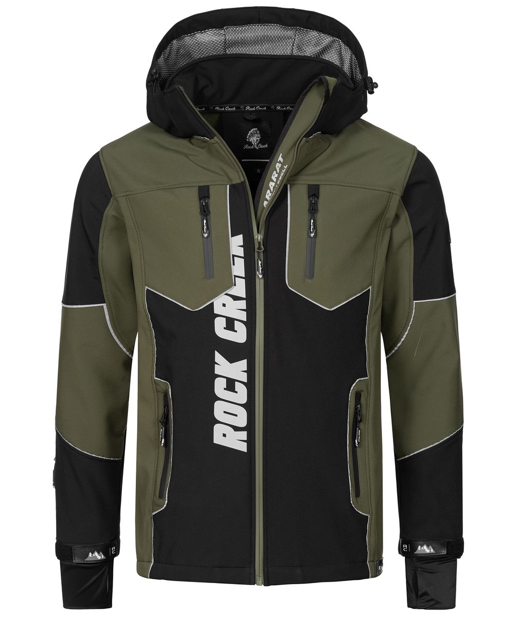 Funktionale Softshell Outdoor-Jacke mit Kapuze