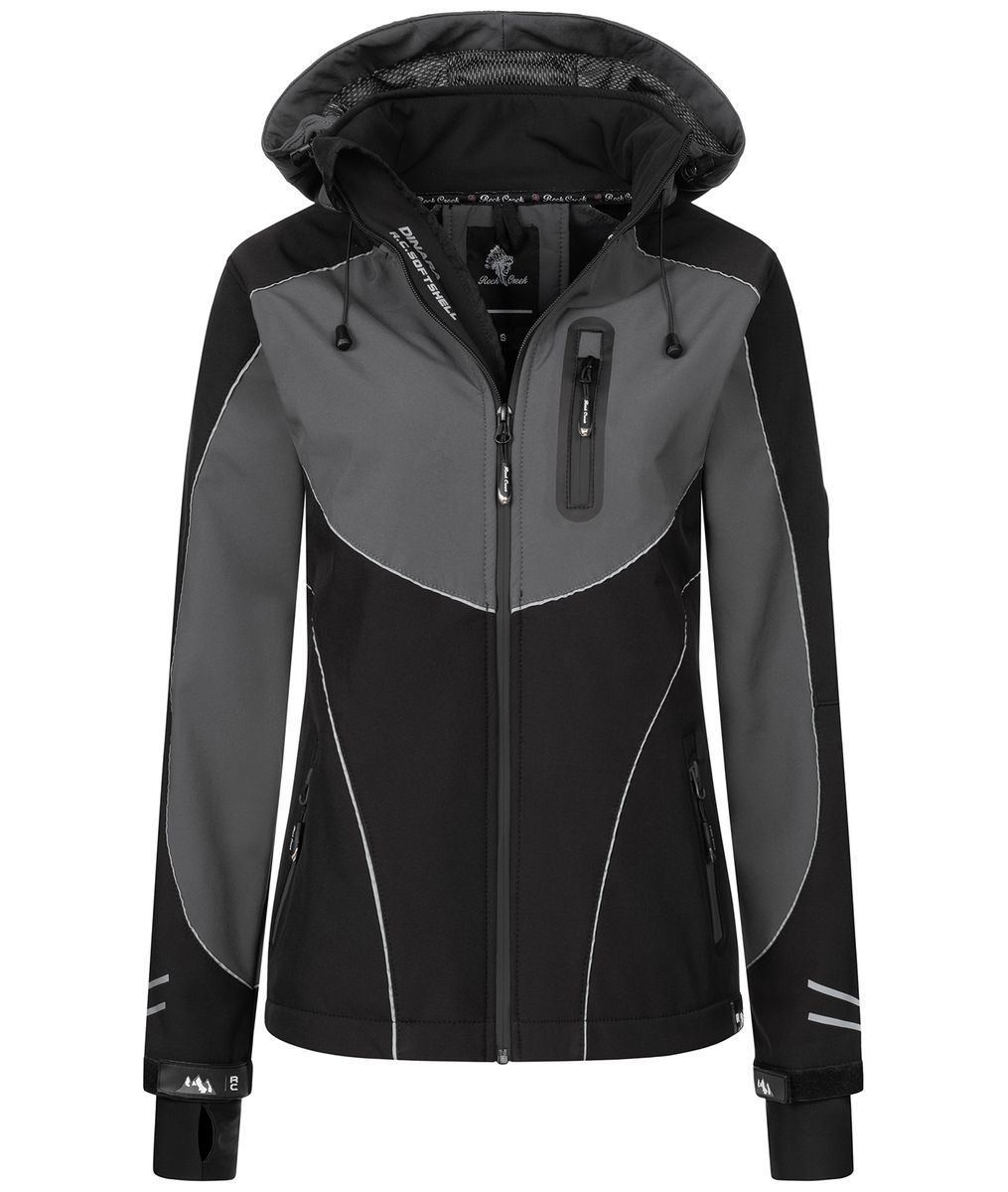Funktionale Softshell Outdoor-Jacke mit Kapuze
