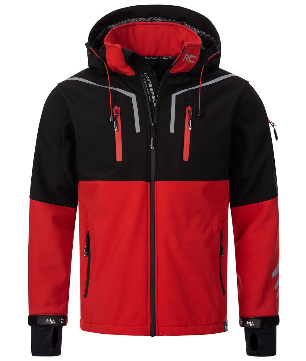 Funktionale Softshell Outdoor-Jacke mit Kapuze