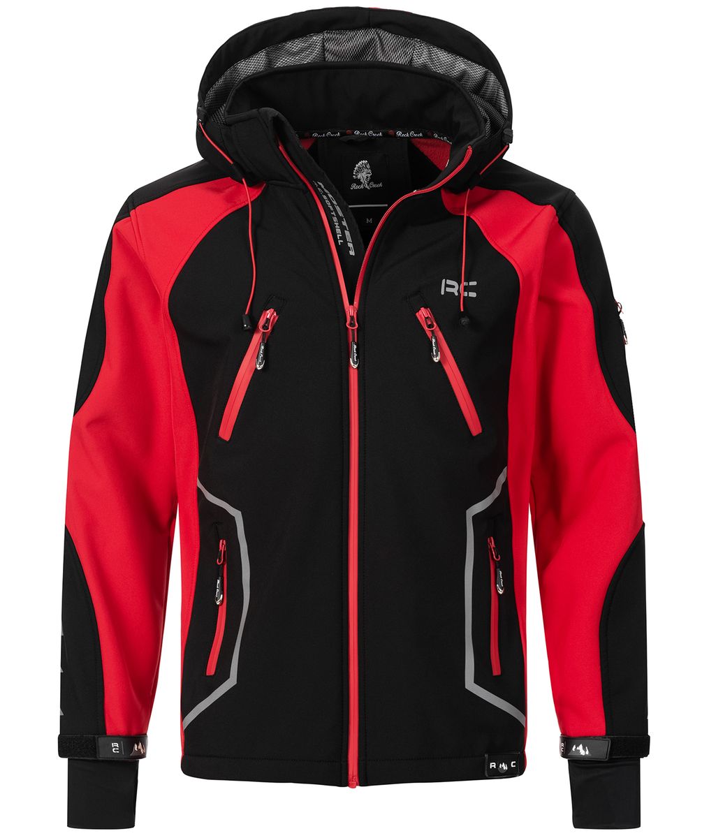 Funktionale Softshell Outdoor-Jacke mit Kapuze