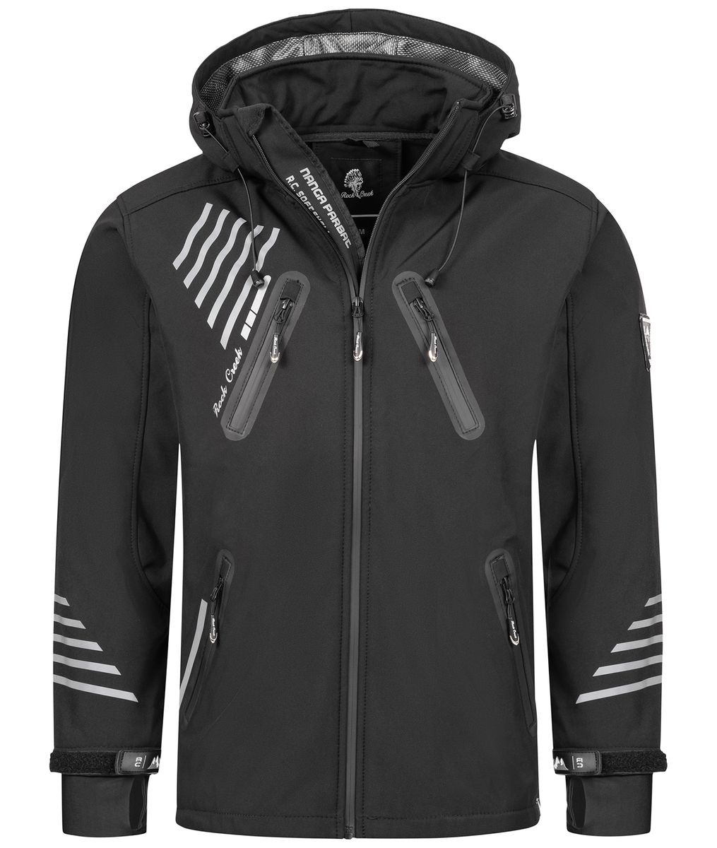 Funktionale Softshell Outdoor-Jacke mit Kapuze