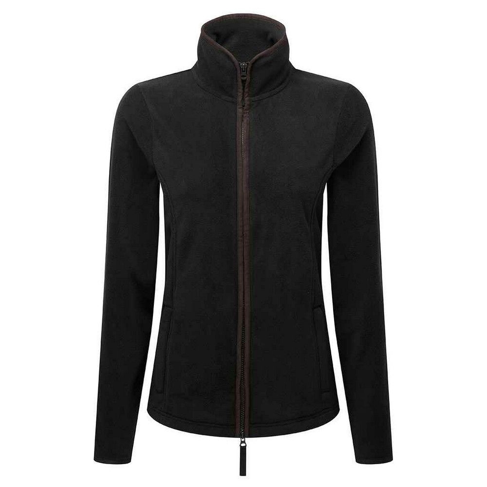 Paneel-Fleecejacke mit Kontrastbesatz