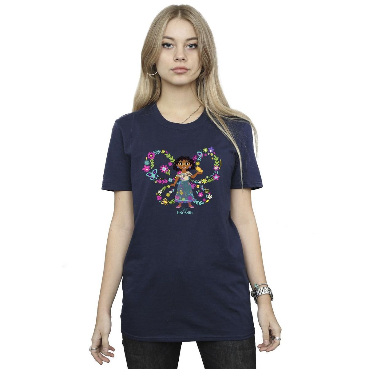 T-Shirt mit Mirabel Blumen-Schmetterling-Print
