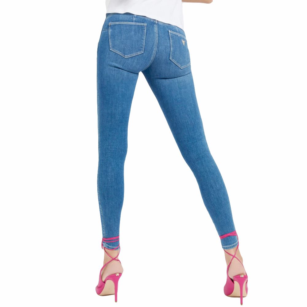 Hüft-Skinny-Jeans aus Denim