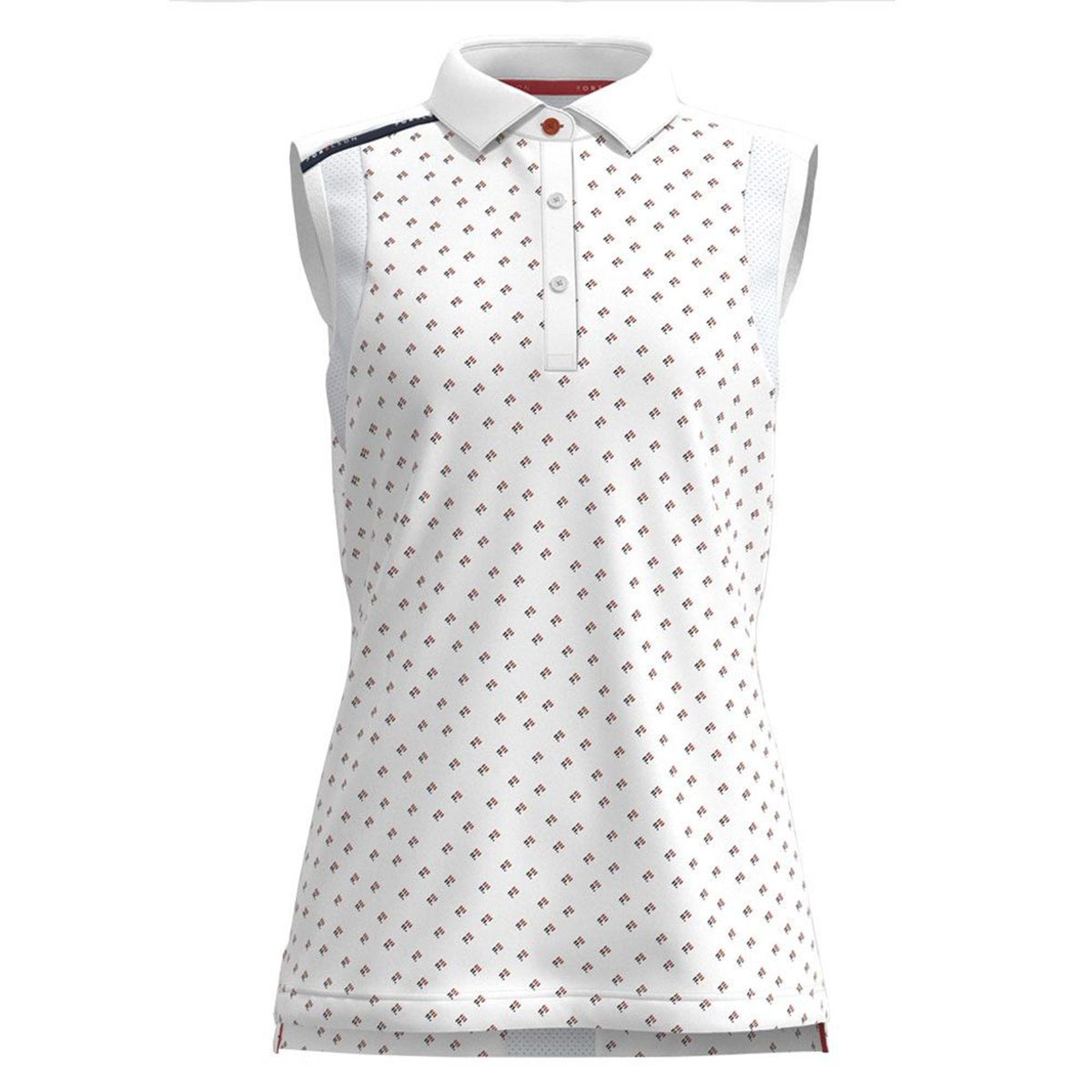 Ärmelloses Poloshirt mit geometrischem Print