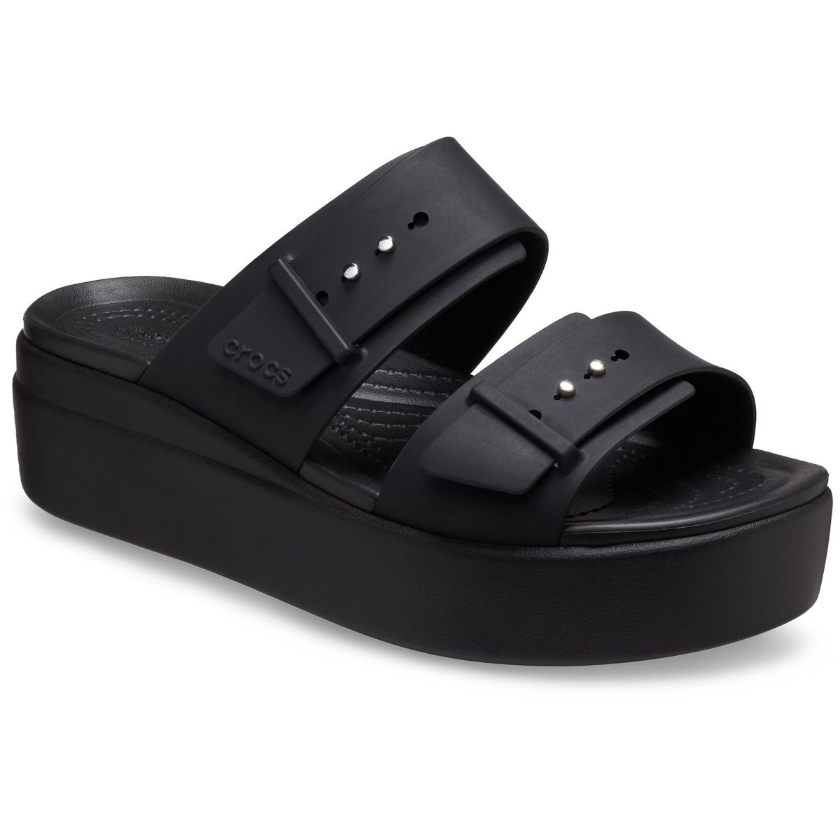 Verstellbare Plateau-Sandalen mit zwei Riemen