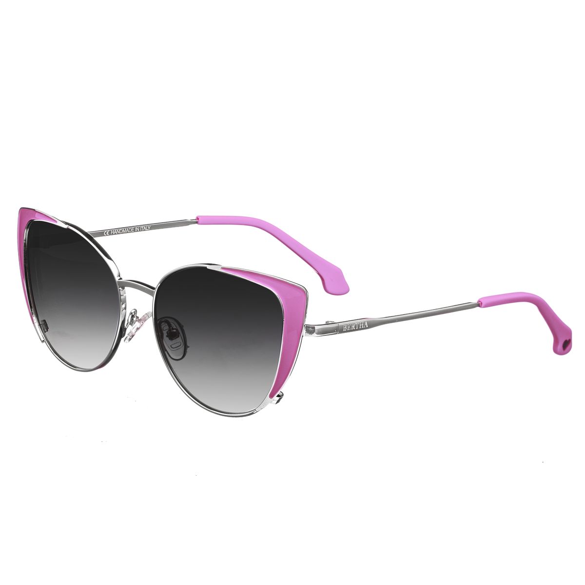 Handgefertigte Cat-Eye-Sonnenbrille aus Metall