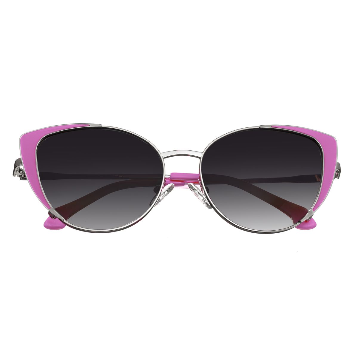 Handgefertigte Cat-Eye-Sonnenbrille aus Metall