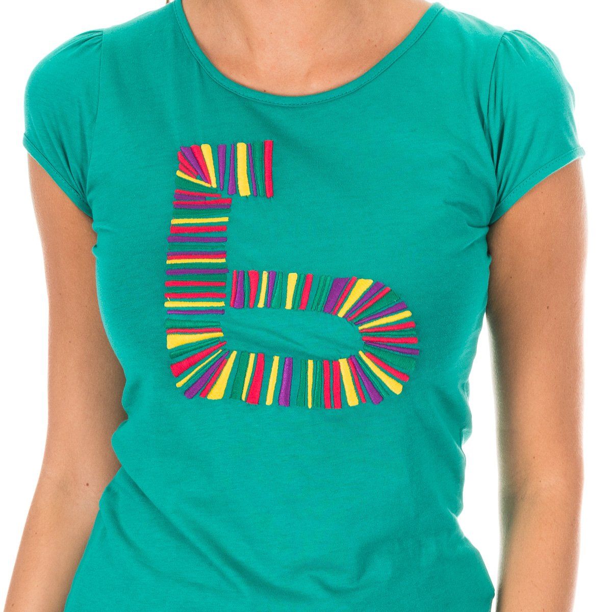 T-Shirt mit gesticktem Logo-Design