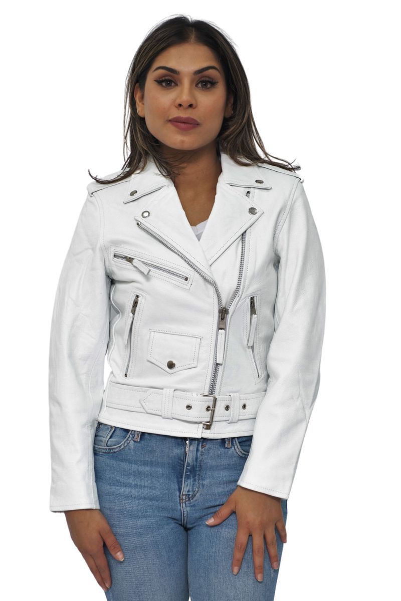 Klassische Brando-Bikerjacke aus Rindsleder