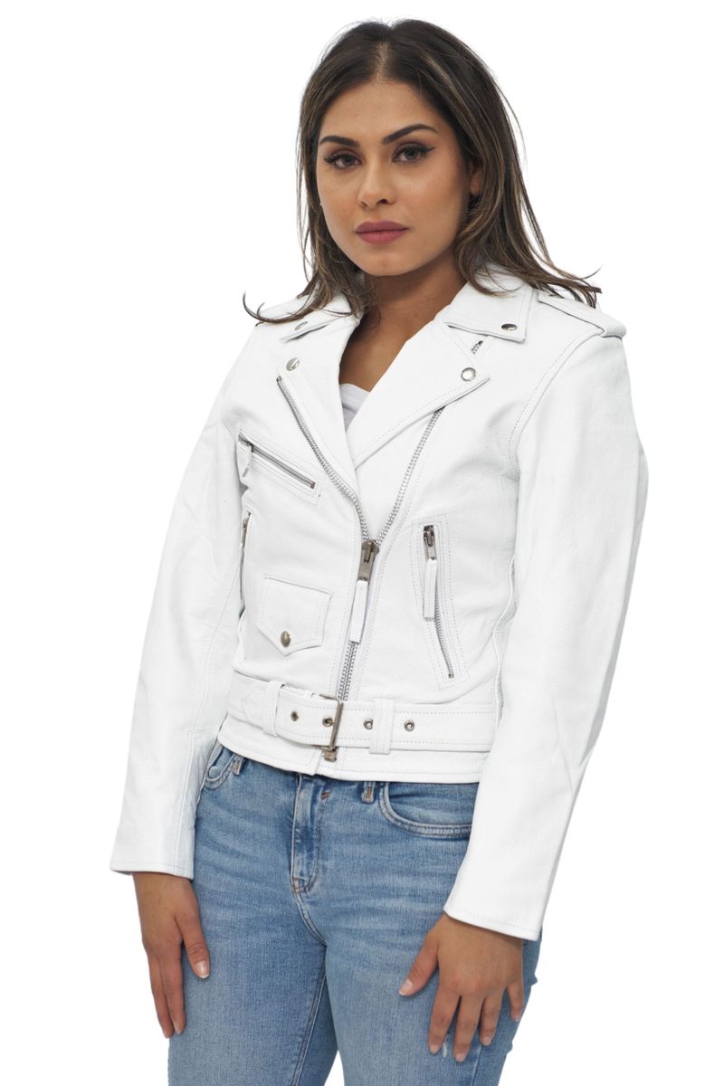 Klassische Brando-Bikerjacke aus Rindsleder