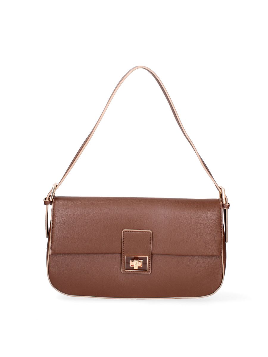 Minimalistische Tasche aus genarbtem Kunstleder