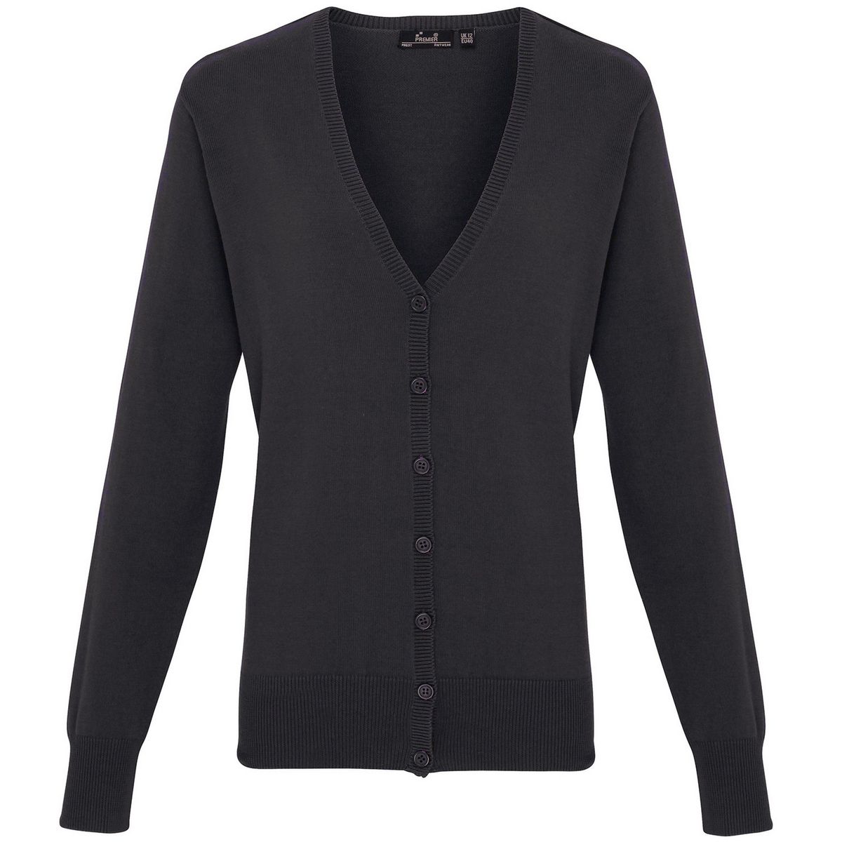 Knopfleiste V-Ausschnitt Strickjacke