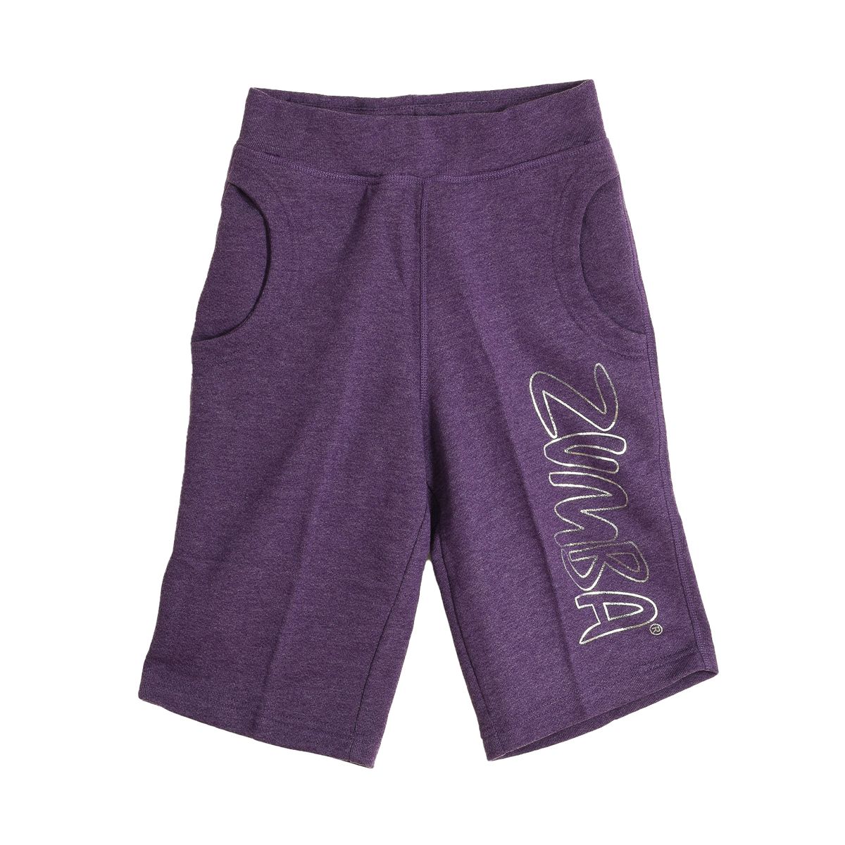 Lange melierte Baumwollmisch-Sport-Shorts