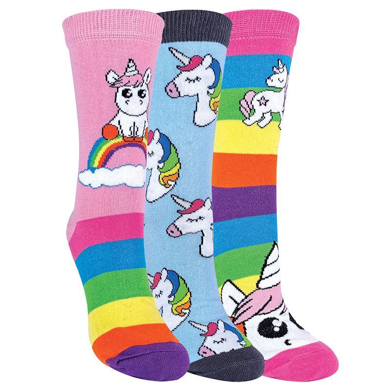 Verspielte gemusterte Einhorn-Socken