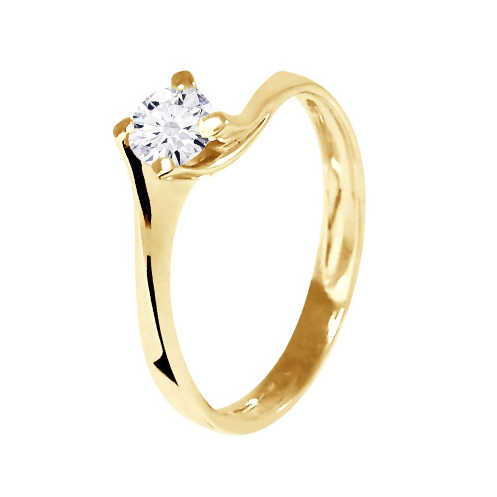 Eleganter Solitär-Diamantring aus Gold