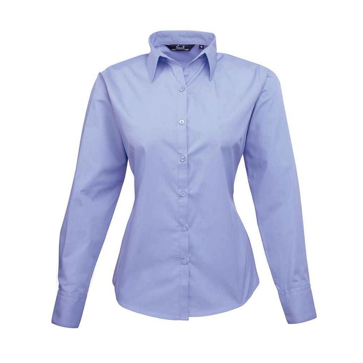 Taillierte Langarm-Popeline-Bluse