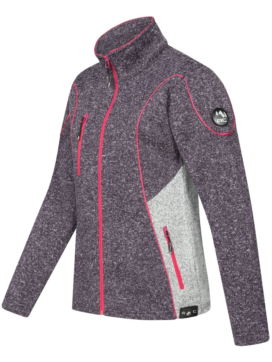 Sportliche Melange-Outdoor-Fleecejacke