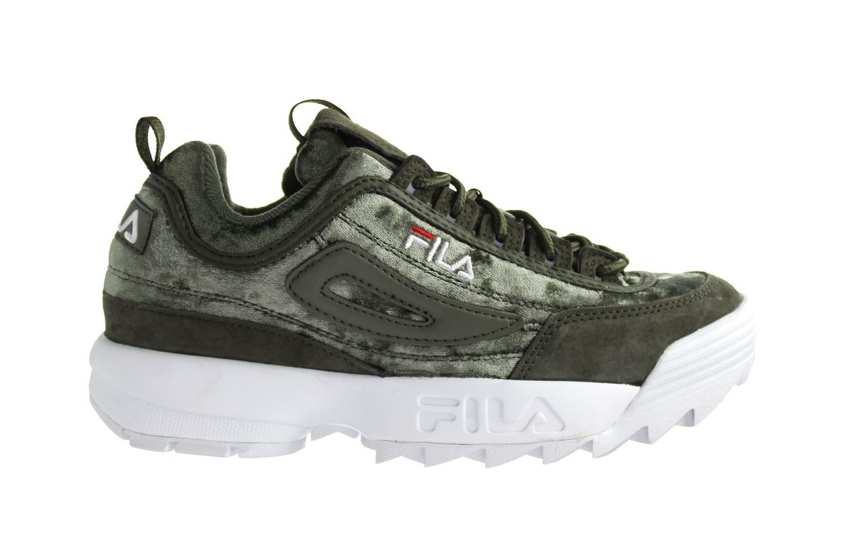 Chunky Samt-Plateau-Sneaker
