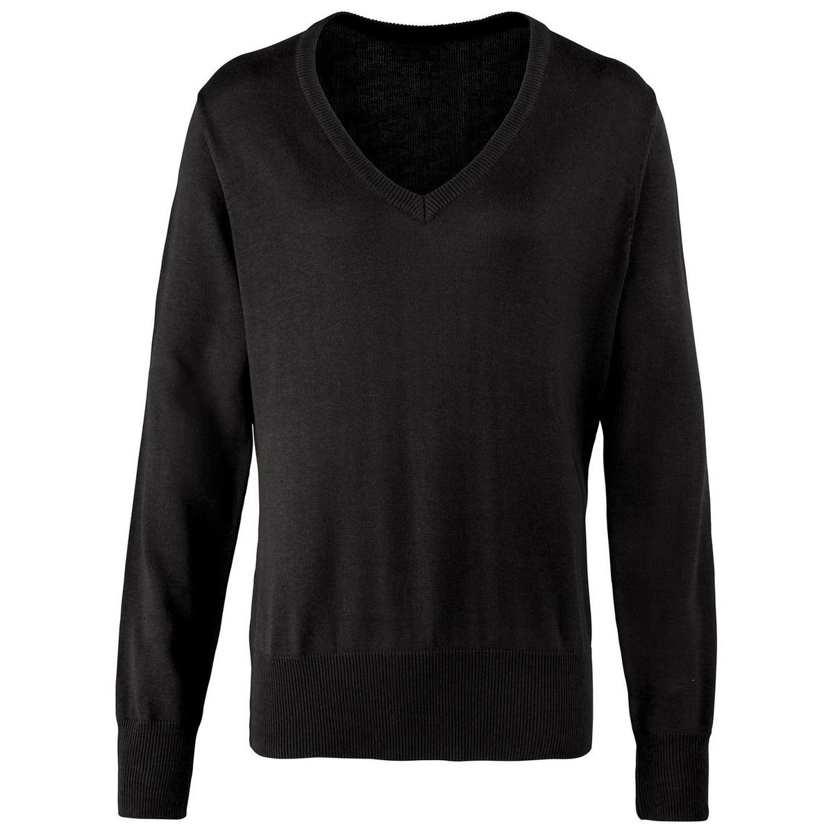 Klassischer V-Ausschnitt Strickpullover