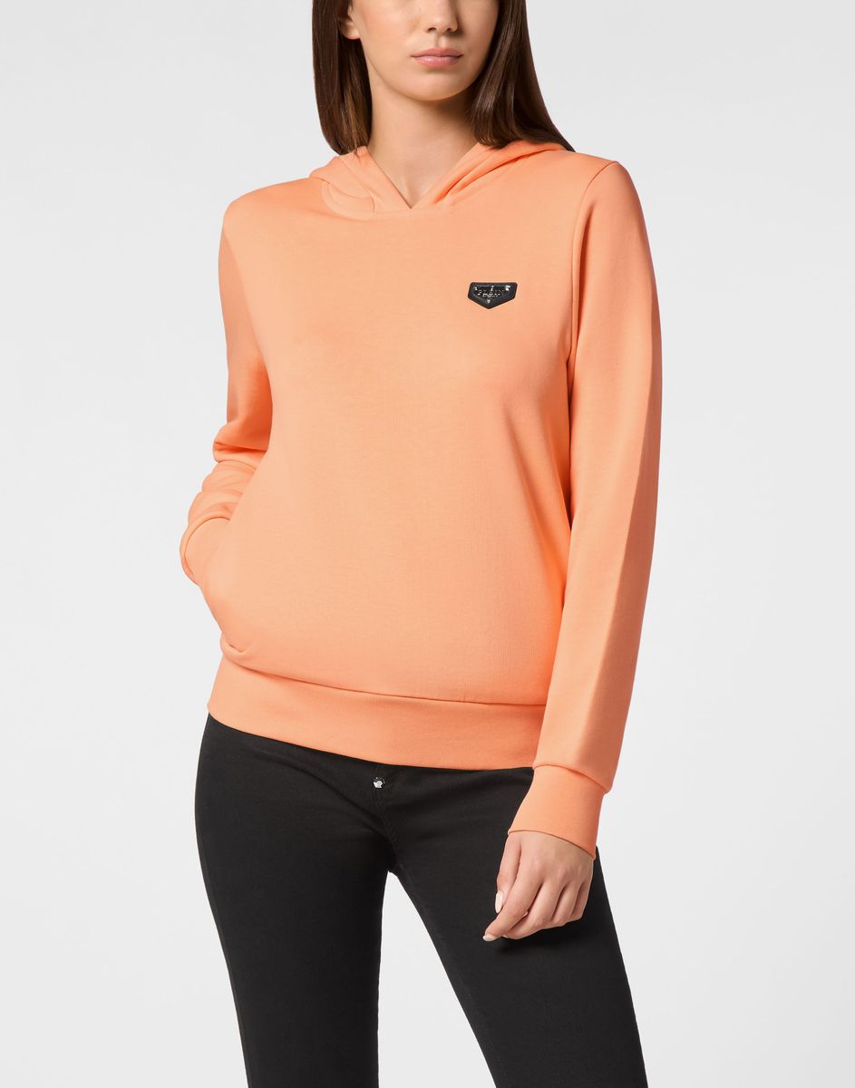 Ikonischer Baumwoll-Hoodie mit Patch