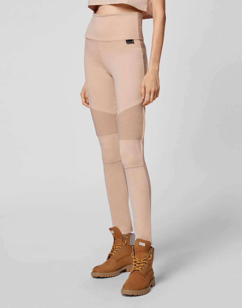 Biker-Leggings mit hoher Taille