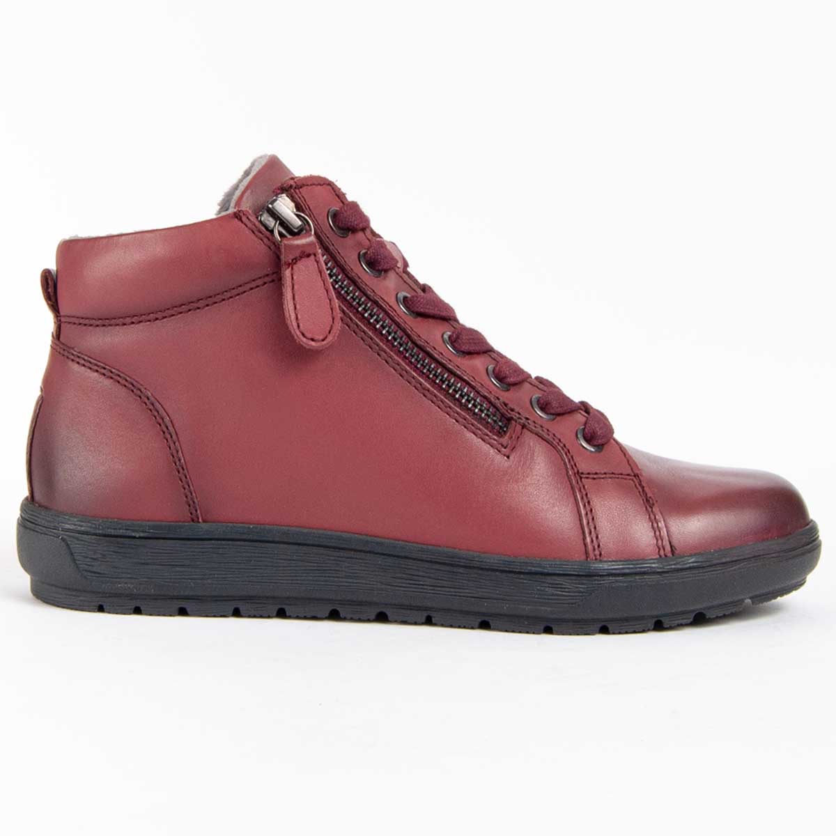 Ankle-Boots aus Leder mit Reißverschluss