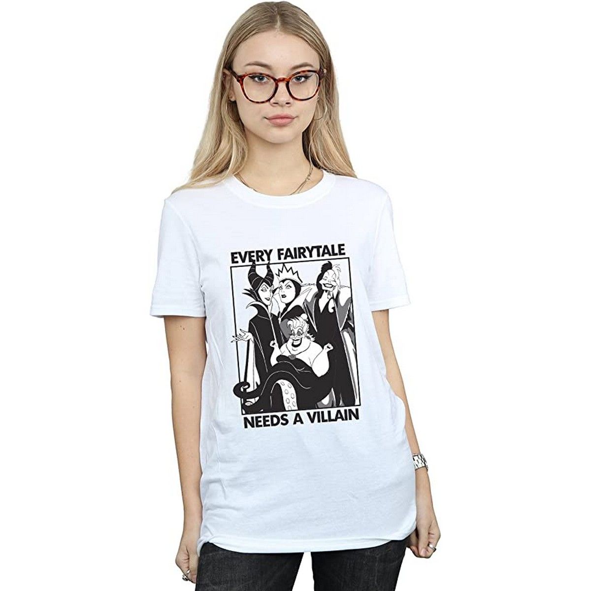 Disney Villains Grafik Boyfriend T-Shirt