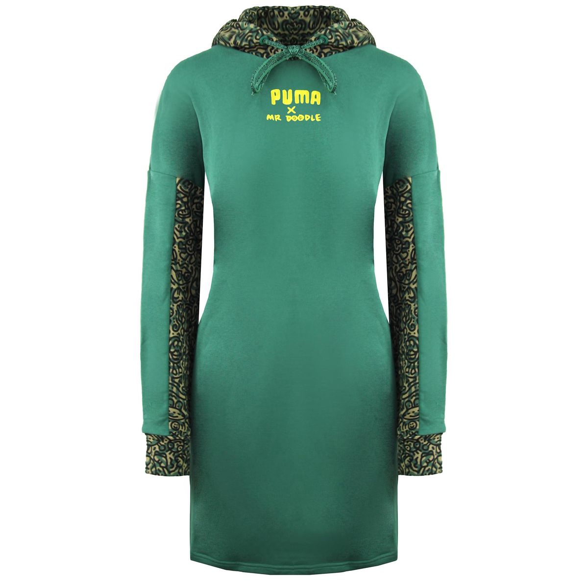 Kapuzen-Sweatkleid mit Grafik-Print