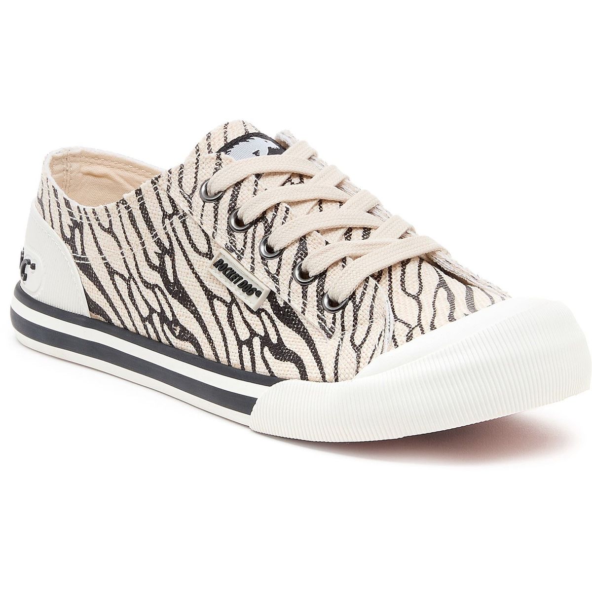 Bedruckte Low-Top Sneaker aus Canvas