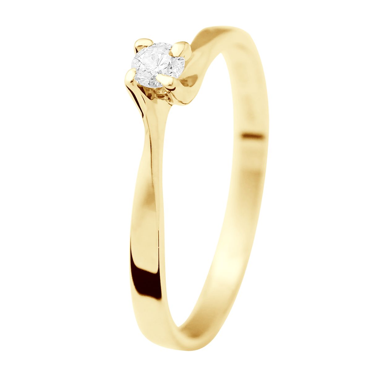Eleganter Solitärring mit Diamant