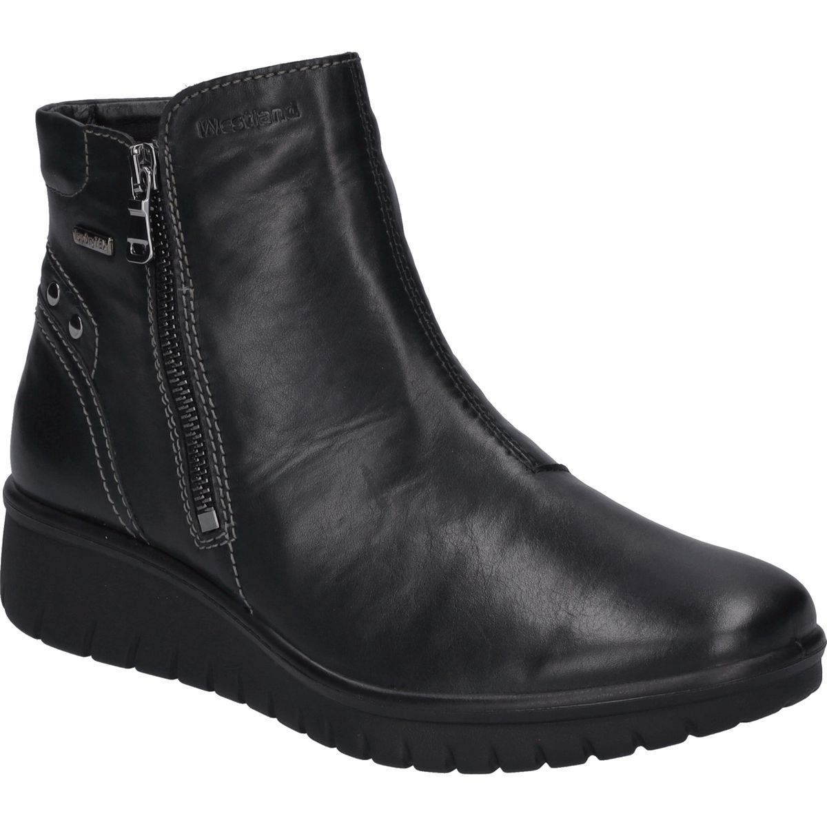 Warm gefütterte wasserdichte Leder-Stiefeletten