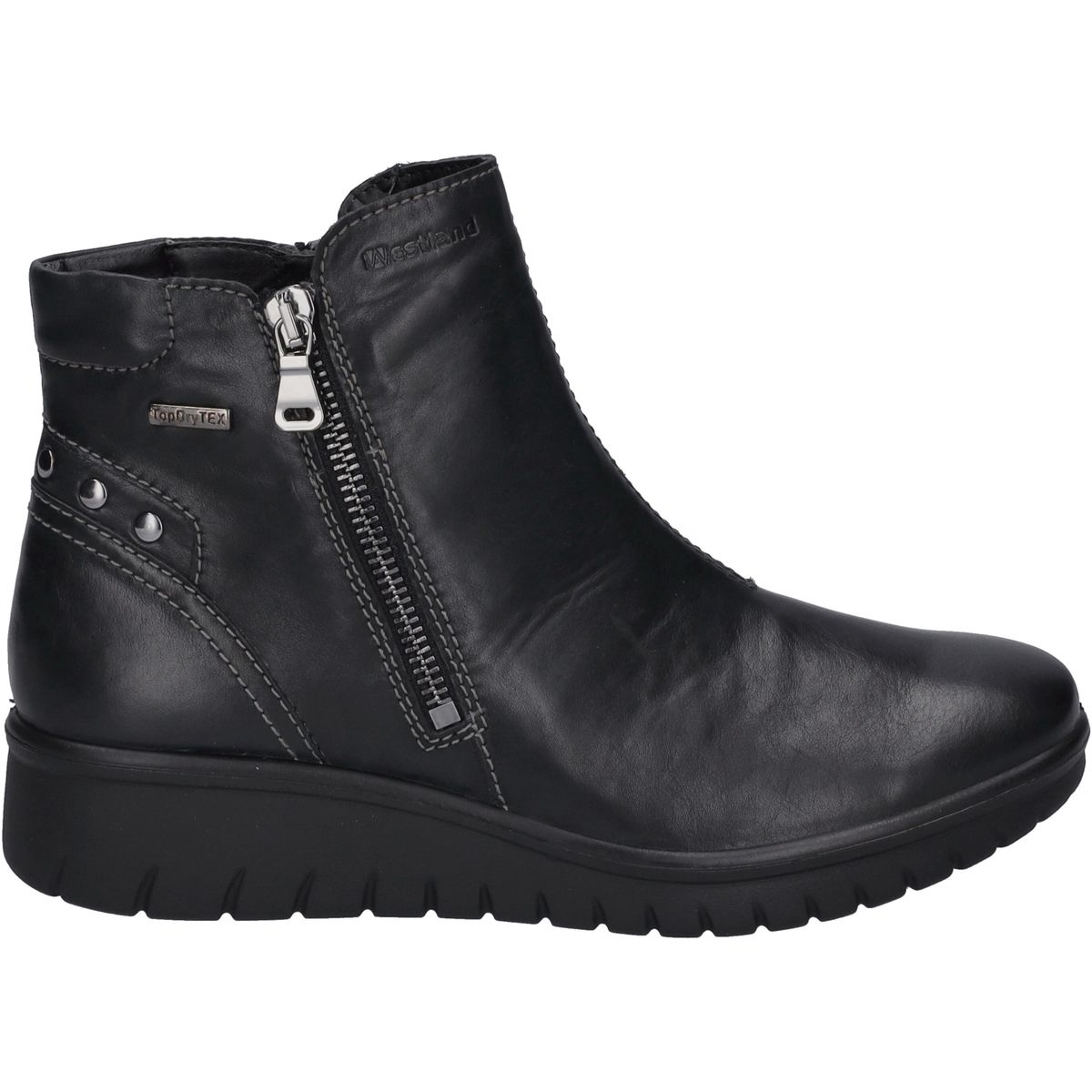 Warm gefütterte wasserdichte Leder-Stiefeletten