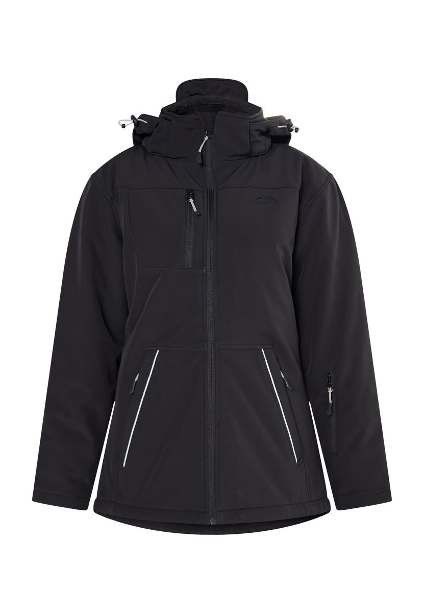 Wattierte Funktionale Softshell mit Kapuze