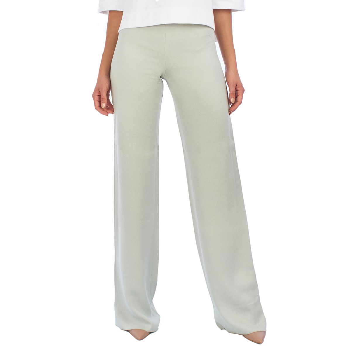 Elegante Palazzo-Hose mit hohem Bund