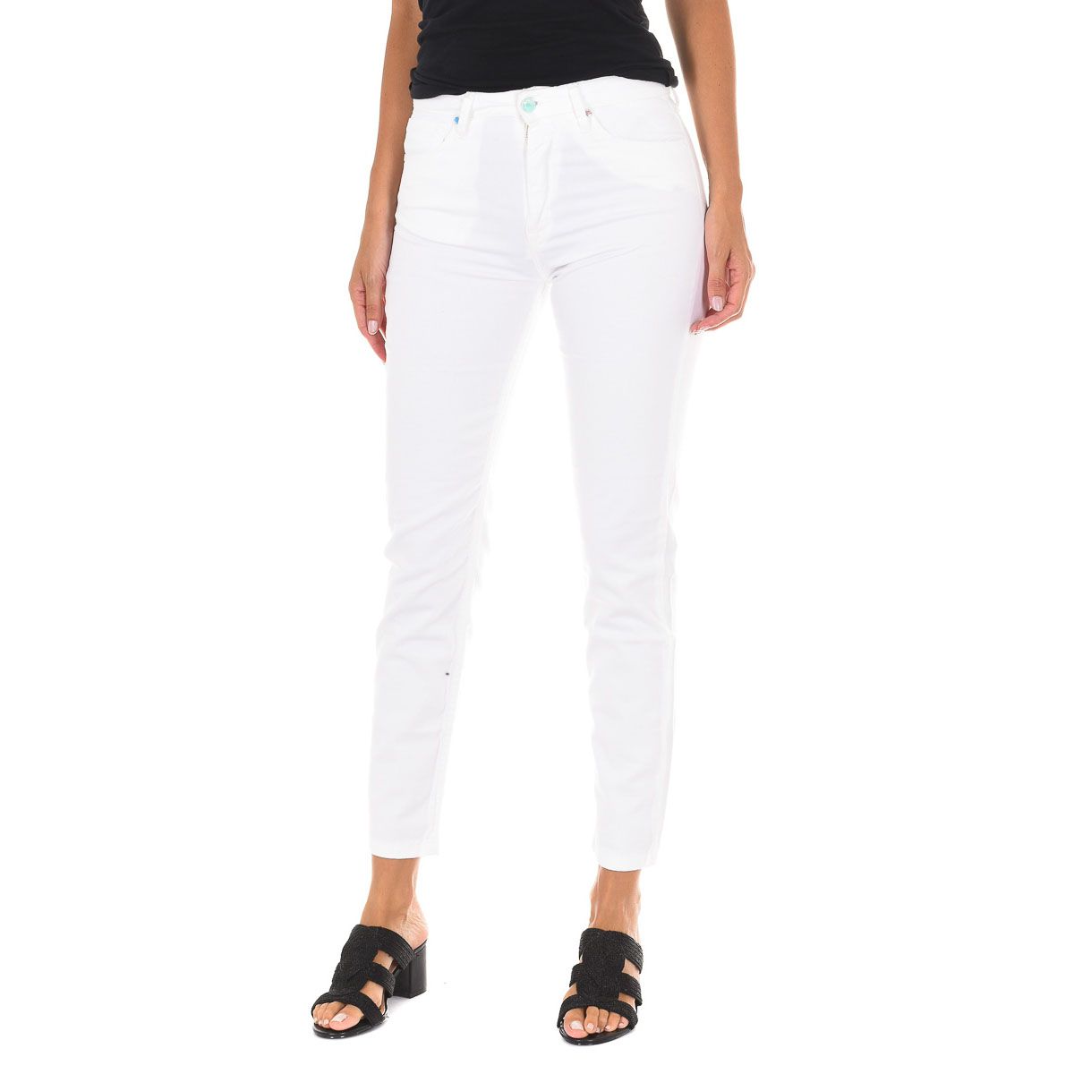 Slim-Fit-Denim mit hoher Taille