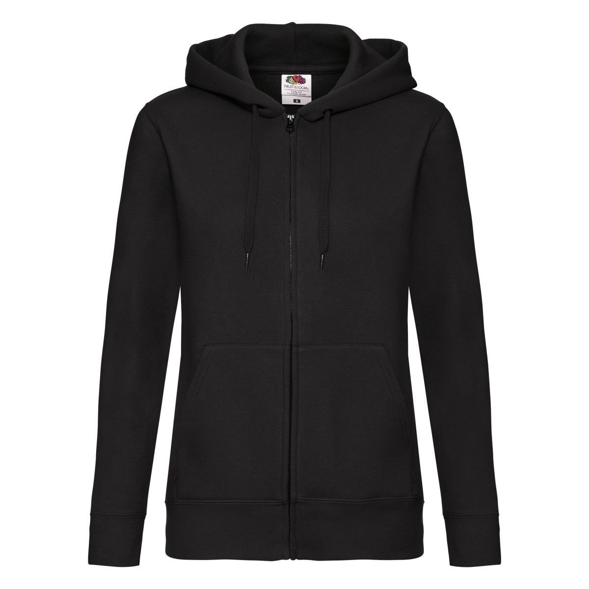 Fleece-Kapuzenjacke mit Reißverschluss