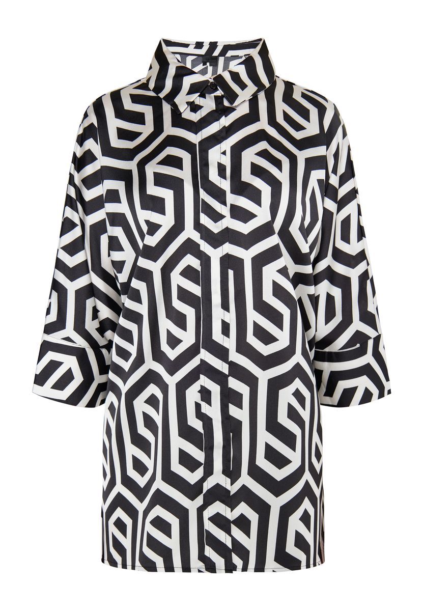 Hemdbluse mit geometrischem Print