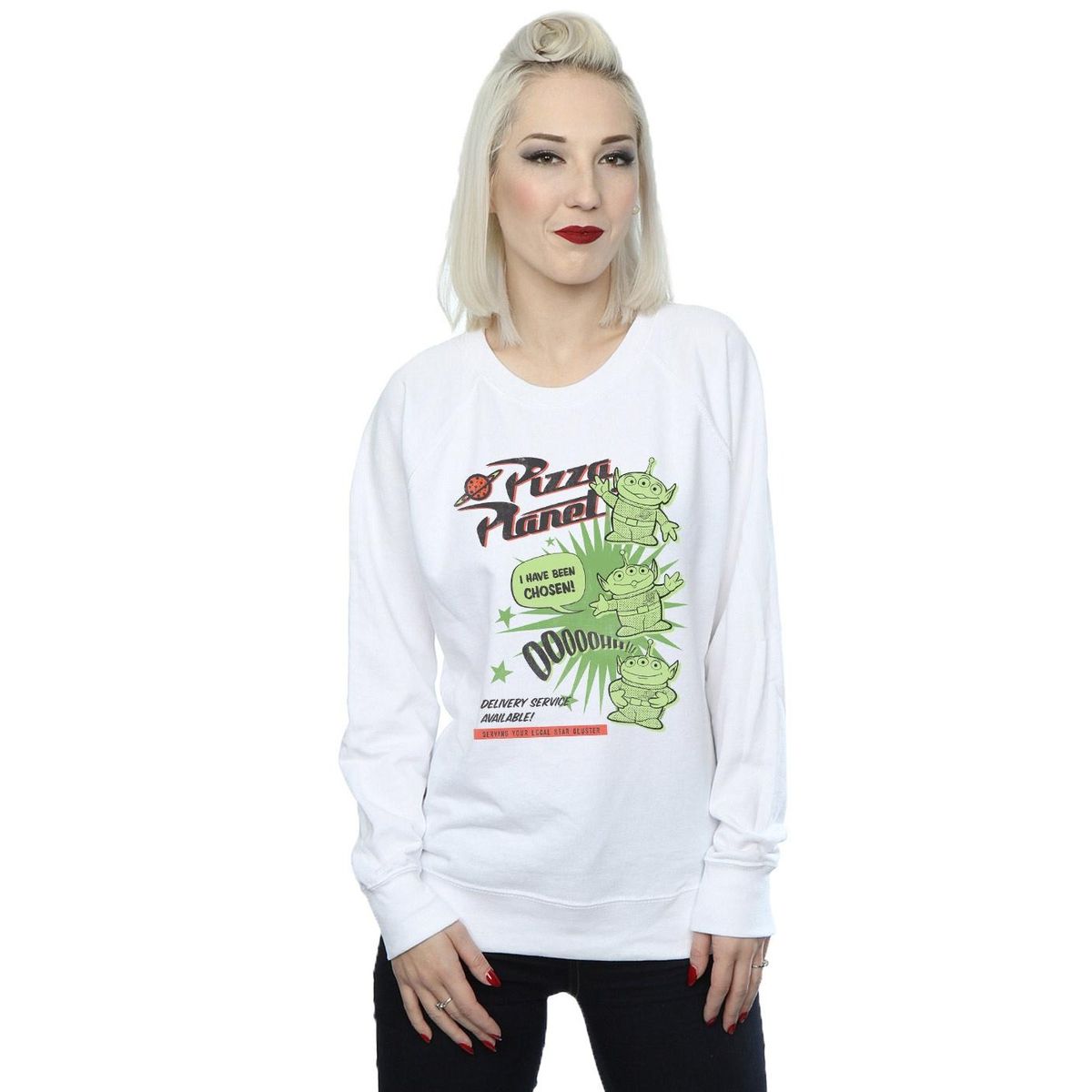 Pizza Planet Grafik-Print Pullover