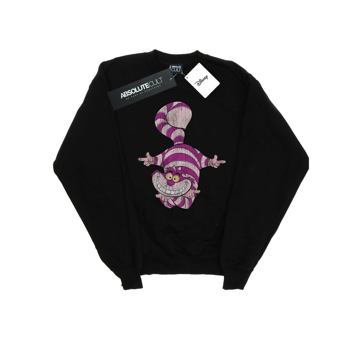 Sweatshirt mit überkopf Grinsekatze-Print