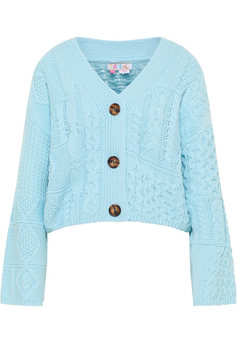 Kurzer Cardigan mit Zopfmuster