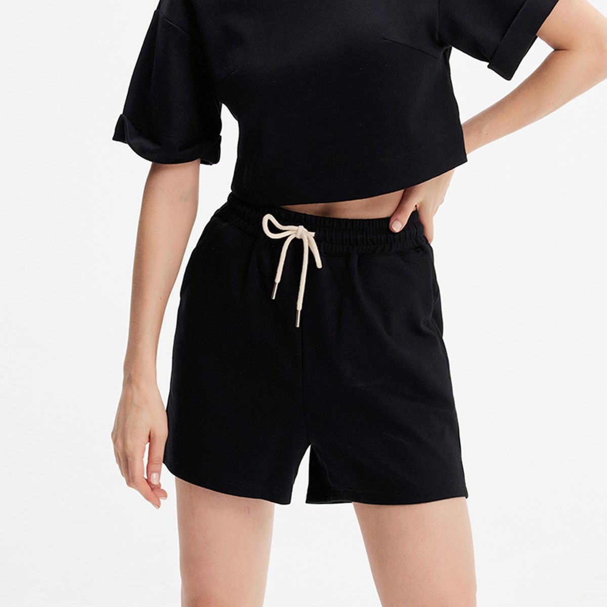 Sportliche Relaxed-Shorts aus Jersey