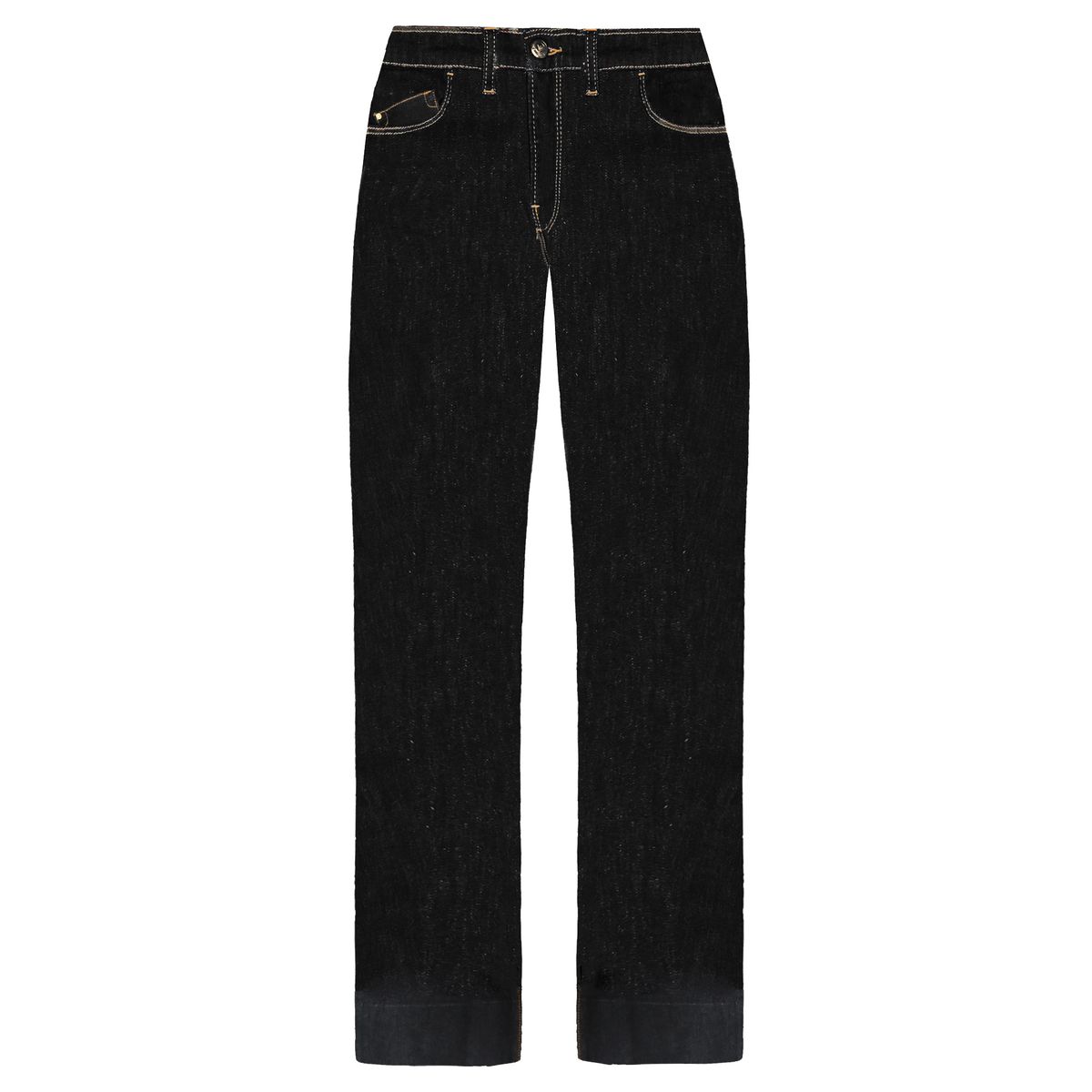 High-Waist-Jeans mit weitem Bein