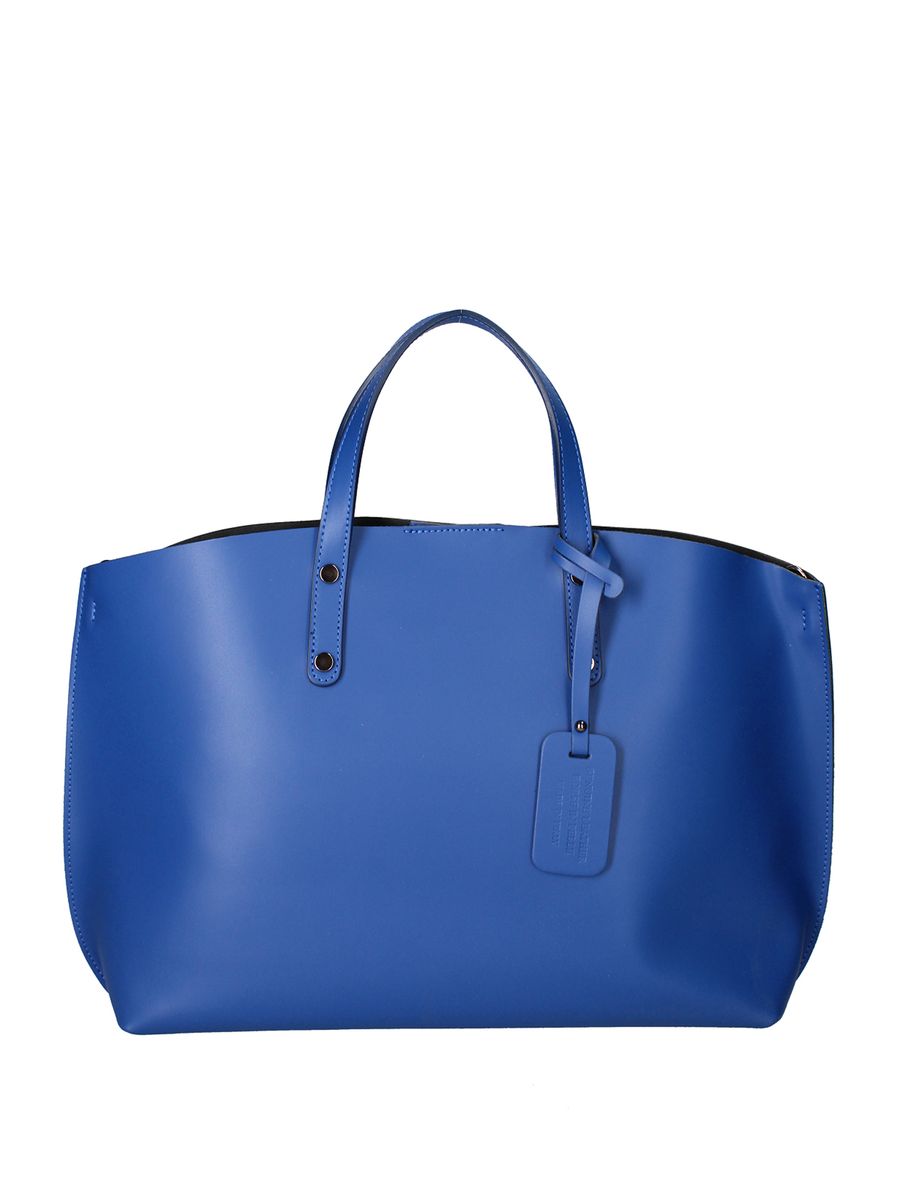 Minimalistischer strukturierter Leder-Shopper