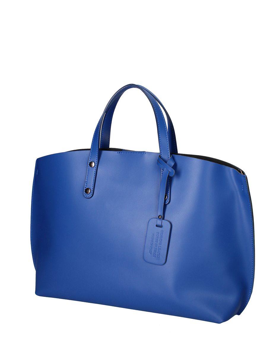 Minimalistischer strukturierter Leder-Shopper