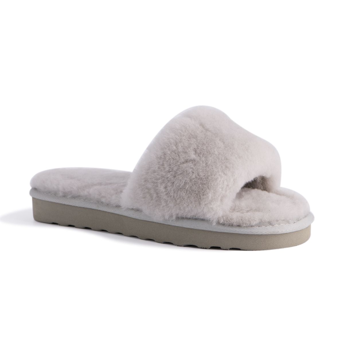 Plüschige Schafsfell-Fluff-Slide-Hausschuhe