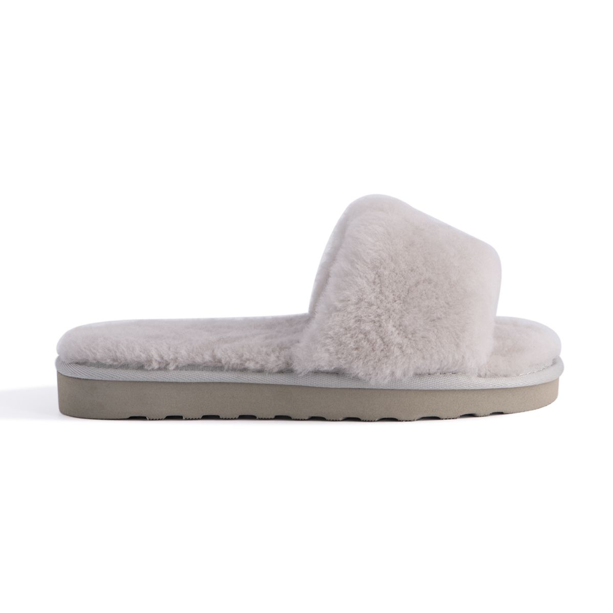 Plüschige Schafsfell-Fluff-Slide-Hausschuhe