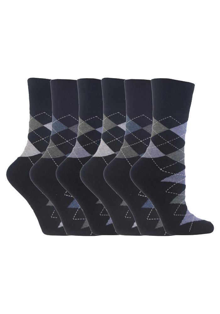 Komfortsocken mit klassischem Argyle-Muster
