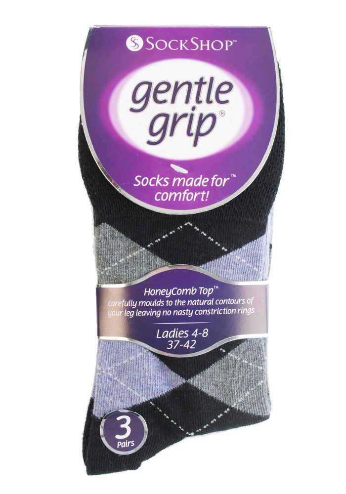 Komfortsocken mit klassischem Argyle-Muster