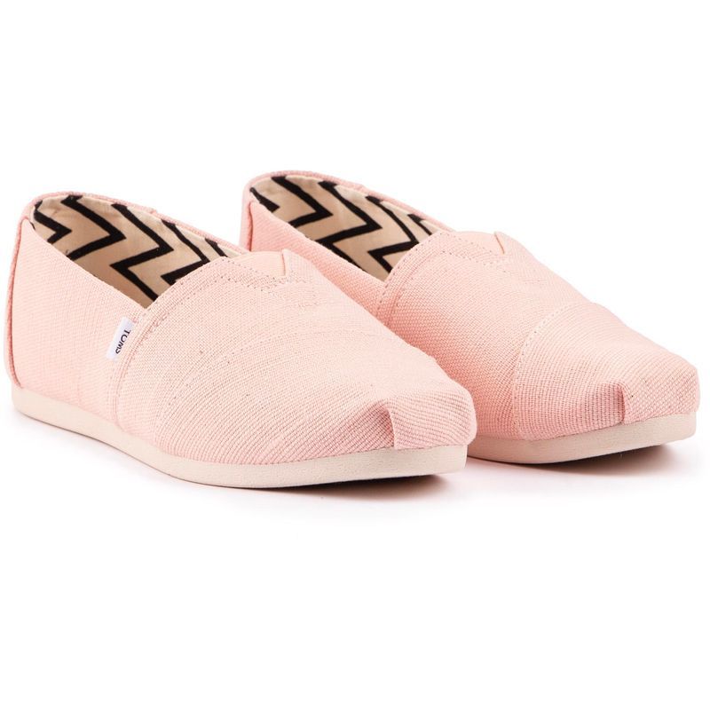 Klassische Slipper aus strukturiertem Canvas